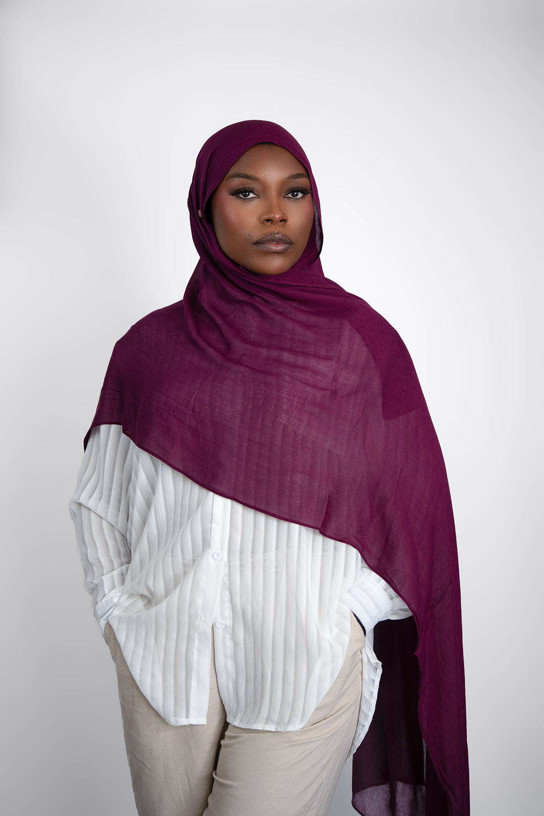 Cloud Soft Modal Hijab – Wine Berry