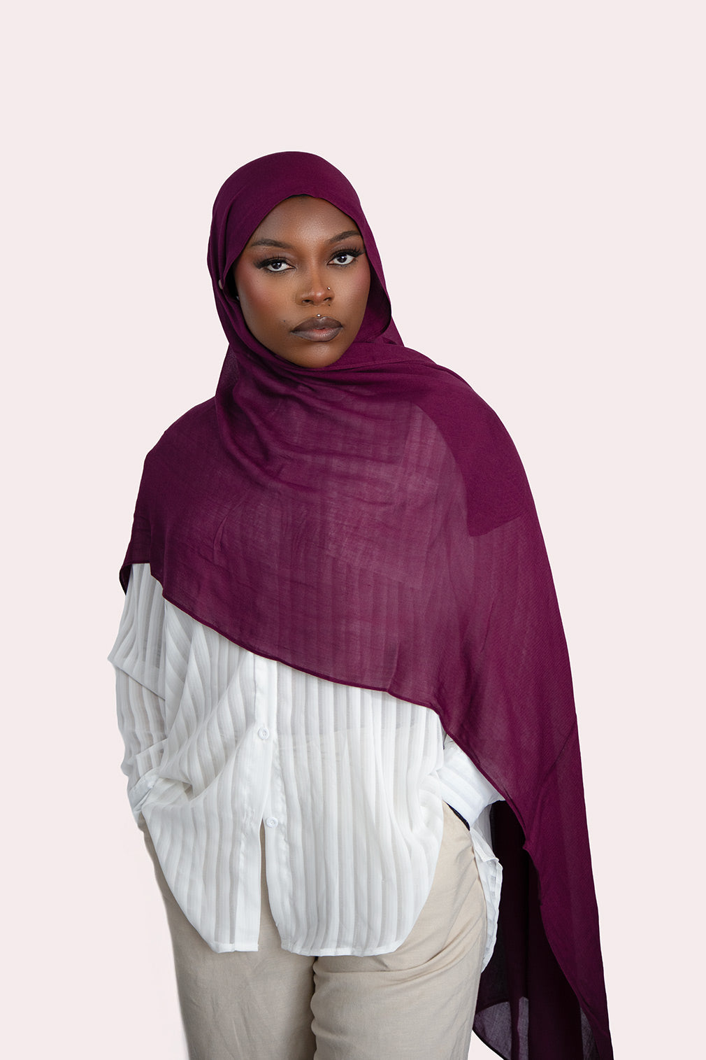 Cloud Soft Modal Hijab – Wine Berry