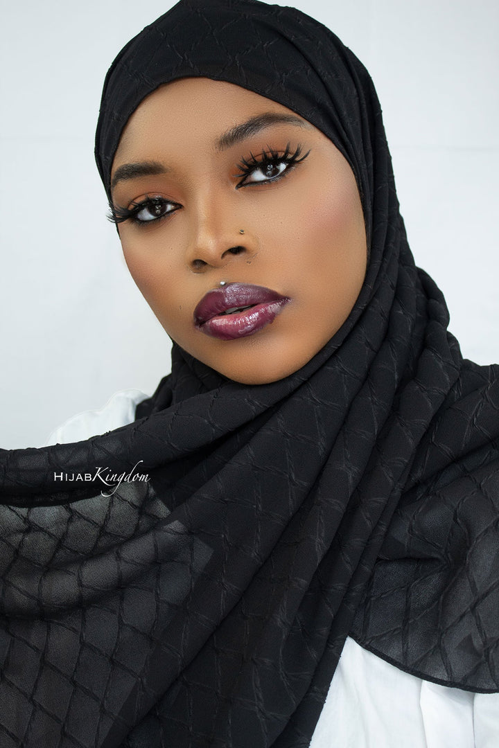 L'AMOUR CHIFFON HIJAB - BLACK