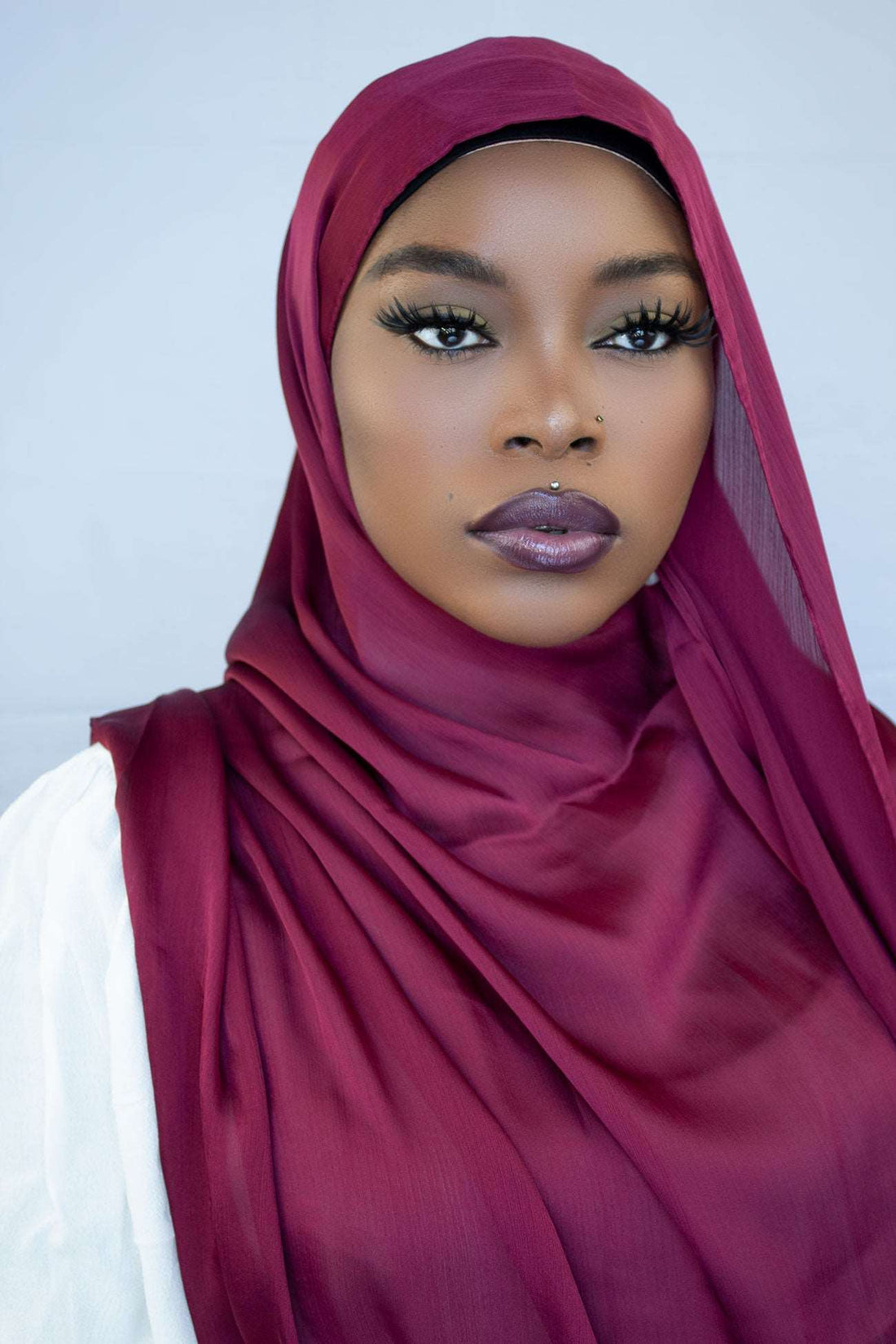 PREMIUM CRINKLE SATIN HIJAB - MAROON