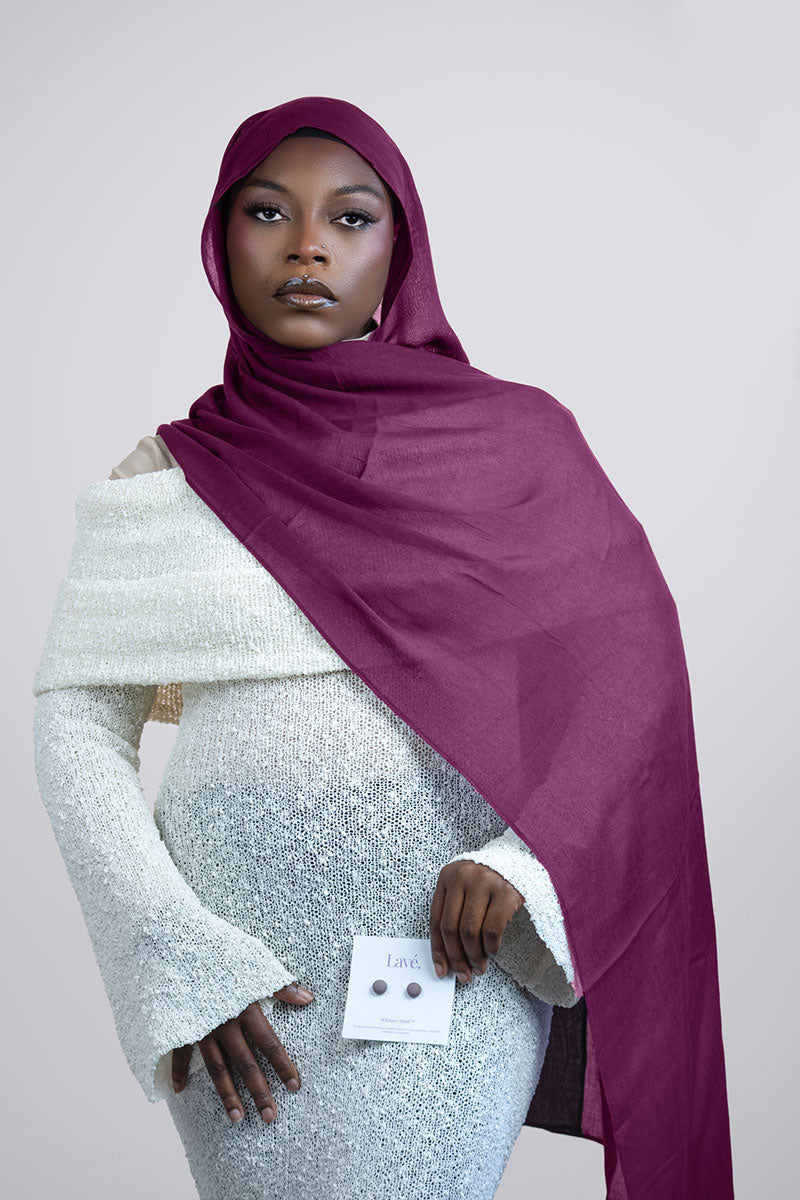 Cloud Soft Modal Hijab – Wine Berry