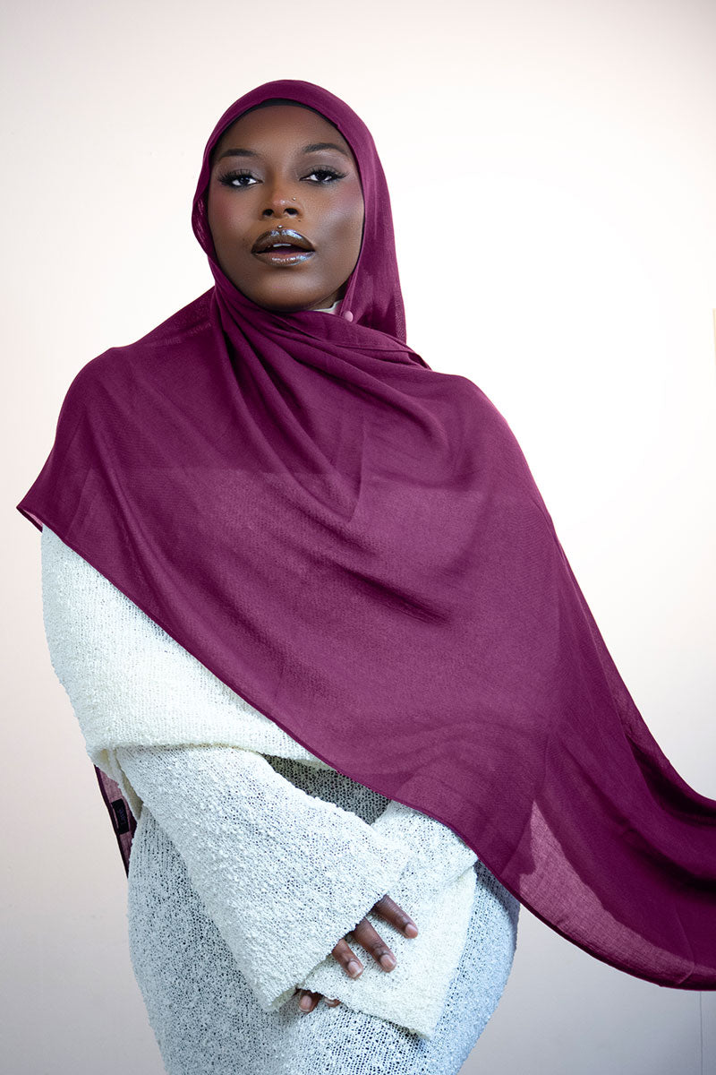 Cloud Soft Modal Hijab – Wine Berry