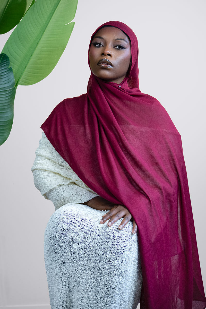 Cloud Soft Modal Hijab – Burgundy