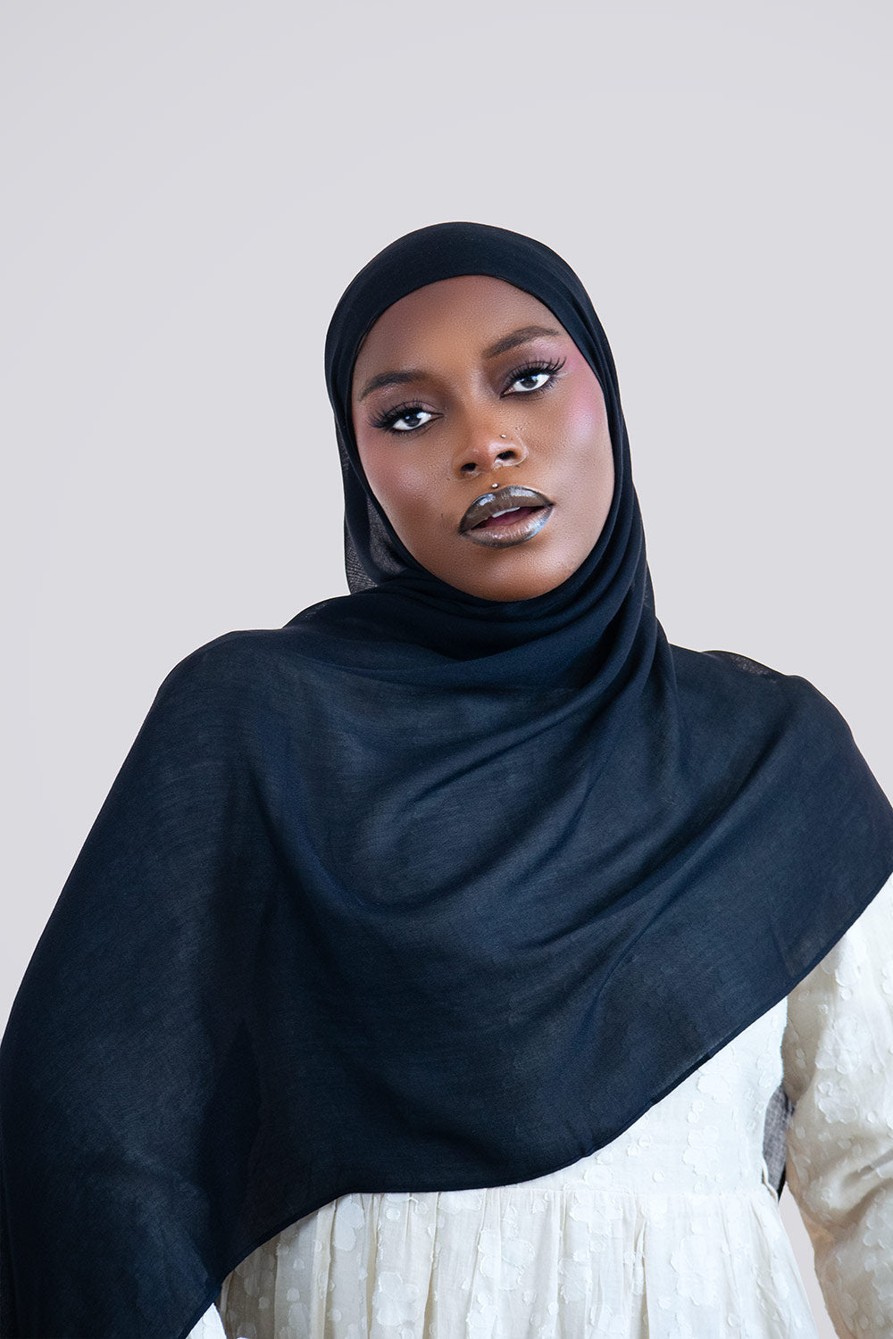 Cloud Soft Modal Hijab – Navy Black
