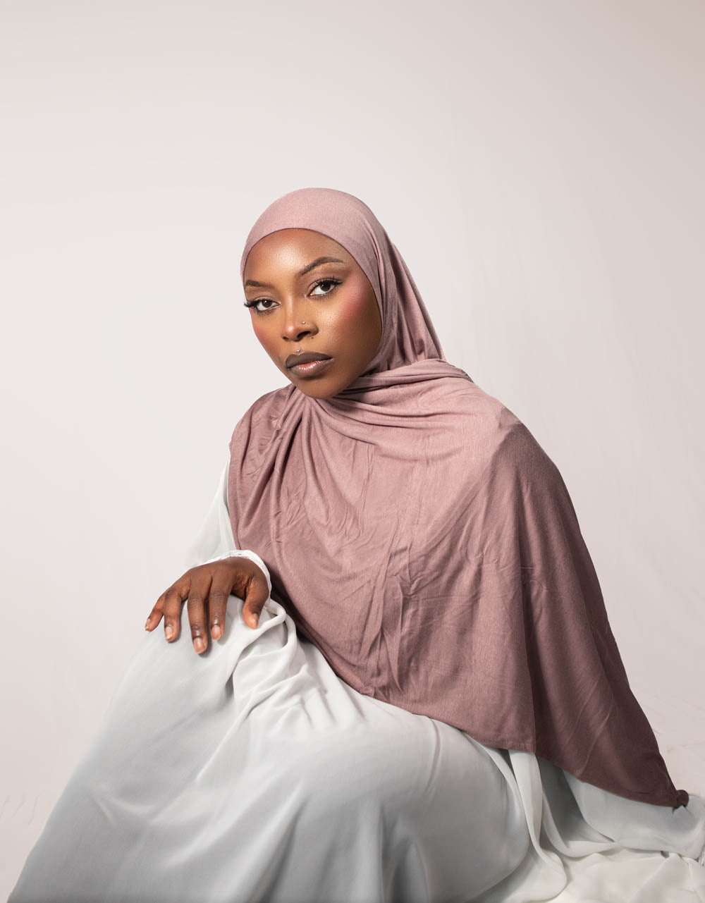 INSTANT PRE-SWEN JERSEY HIJAB – NUDE PINK