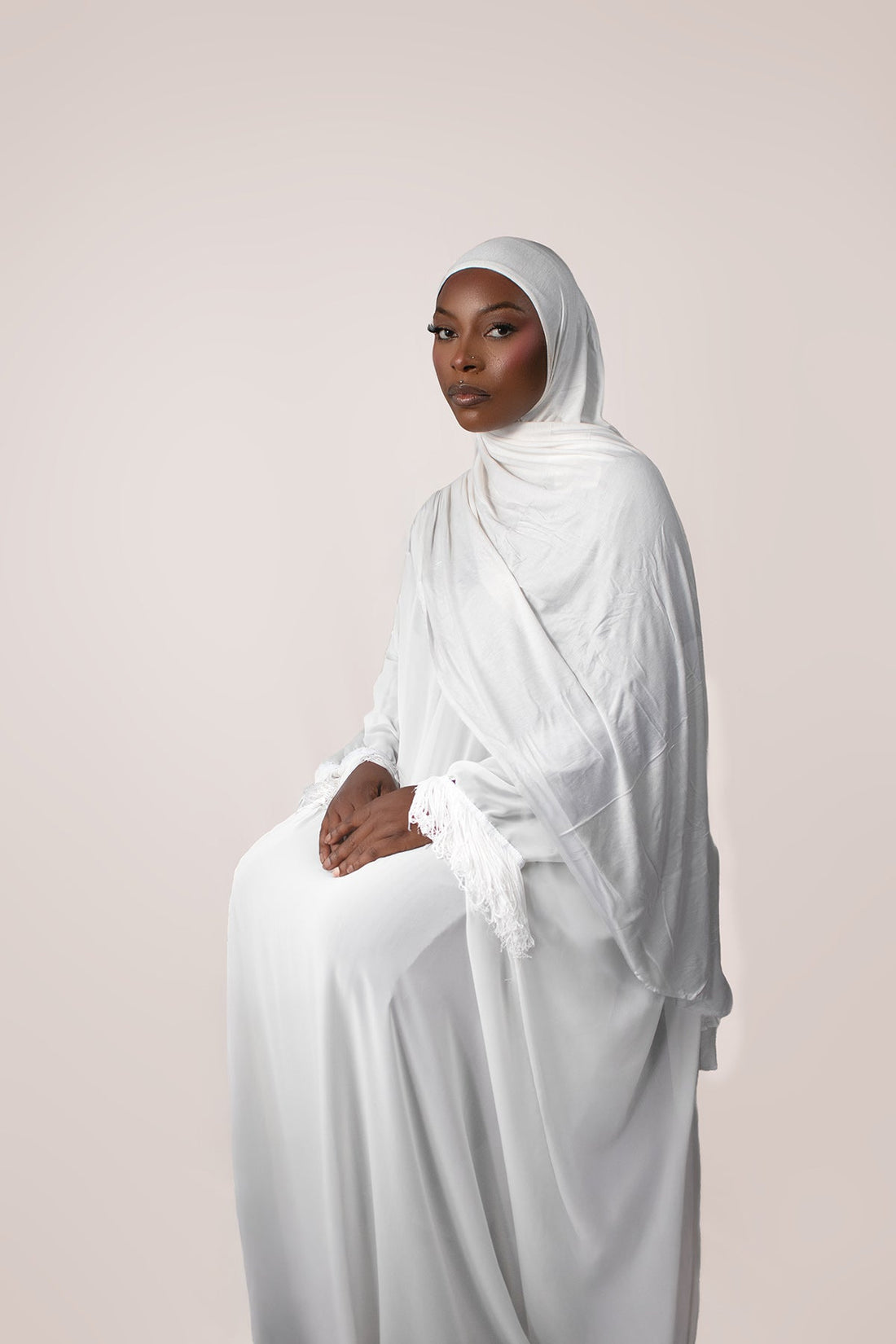 INSTANT PRE-SEWN JERSEY HIJAB – WHITE