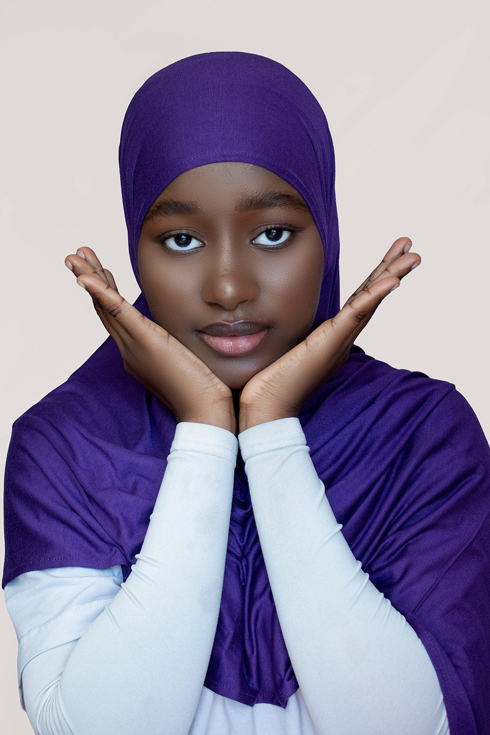 INSTANT PRE-SEWN JERSEY HIJAB - Iris