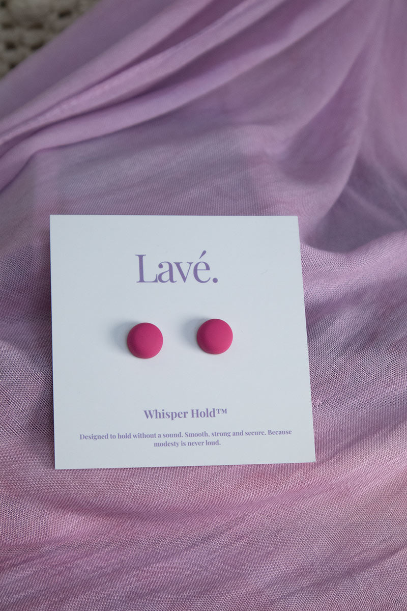 Whisper Hold Magnet Pins in Hot Pink