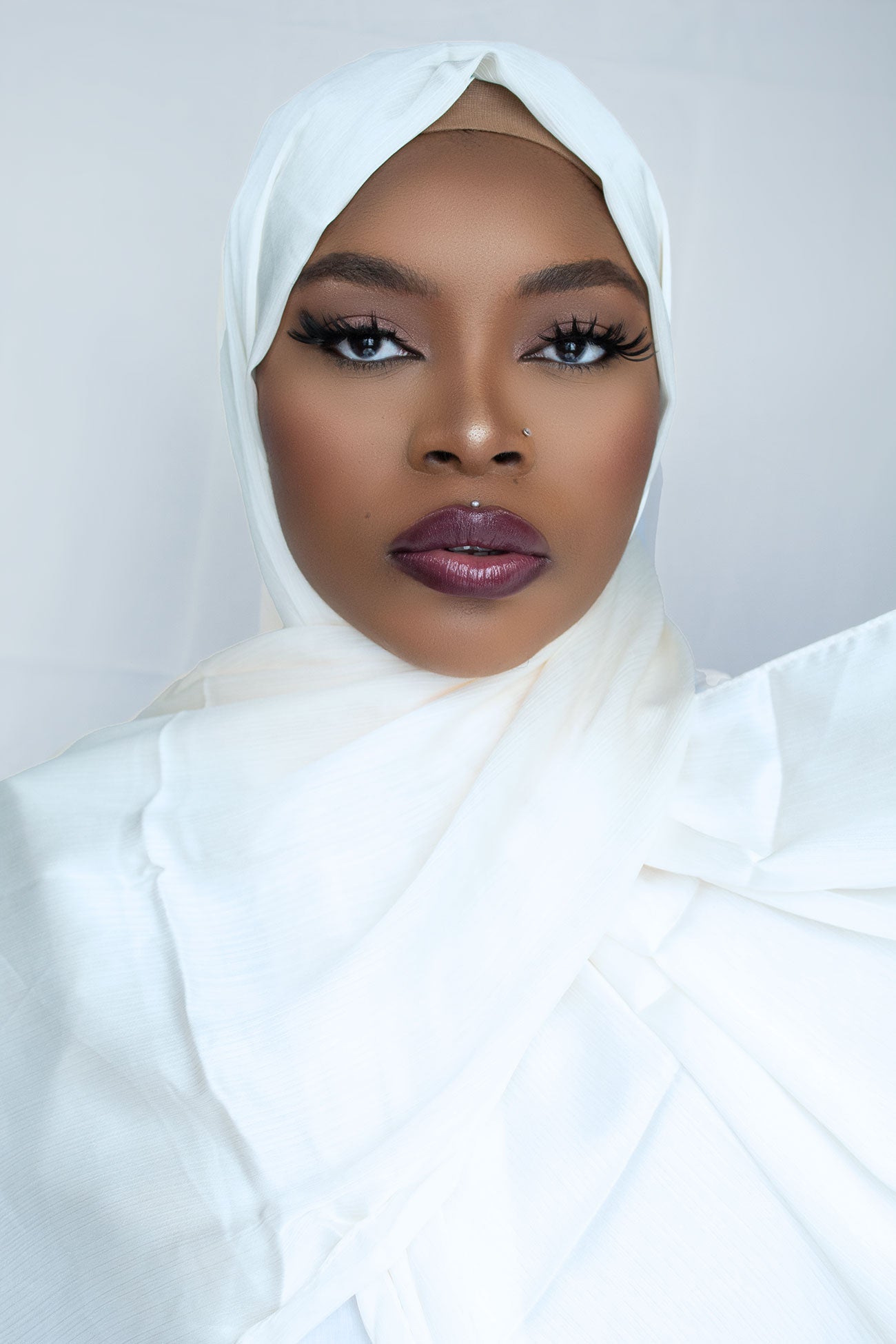 PREMIUM CRINKLE SATIN HIJAB - CREAM