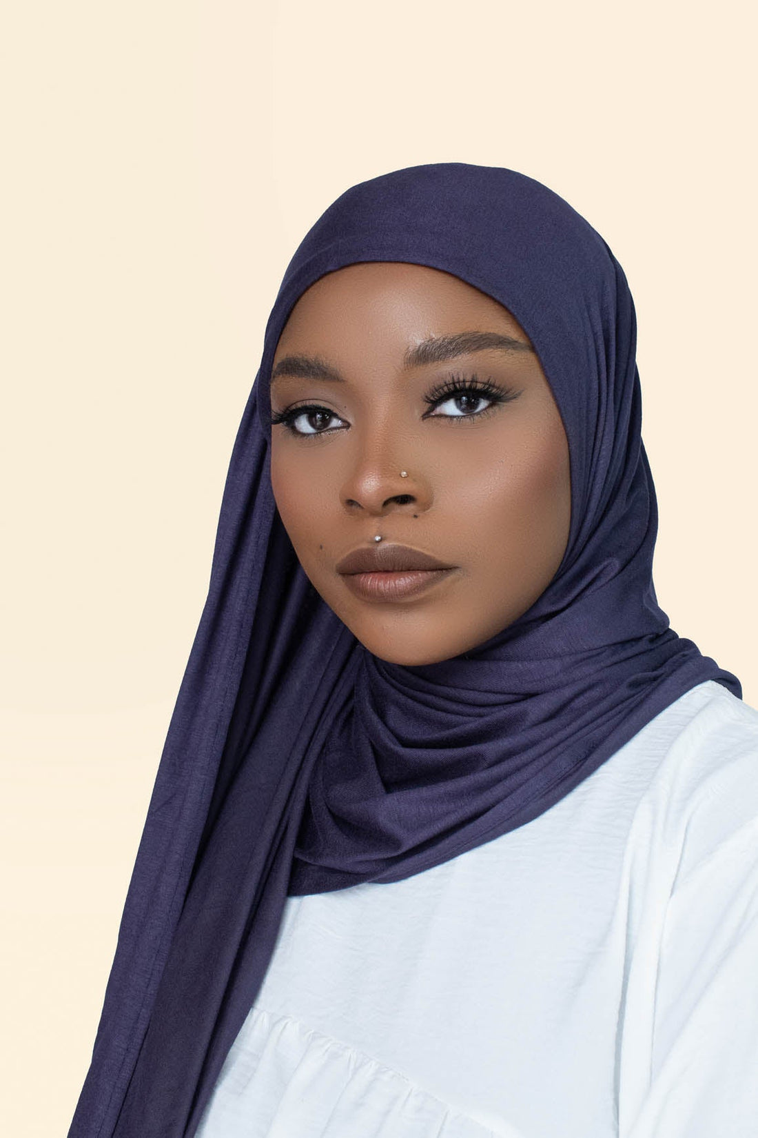 INSTANT PRE-SEWN JERSEY HIJAB- INDIGO