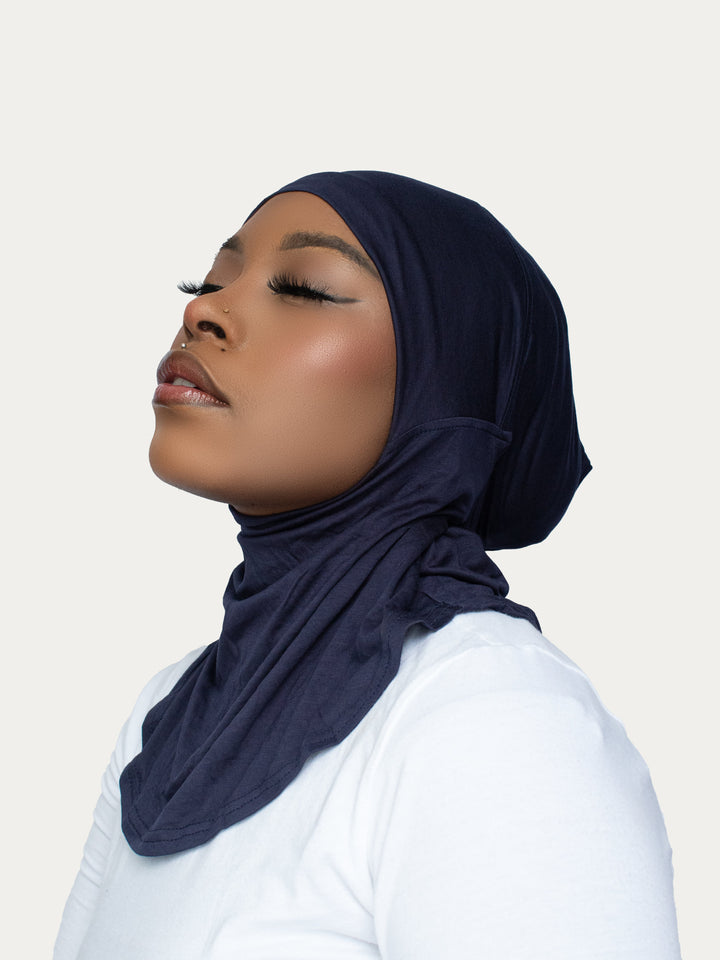 RANIA FULL COVERAGE ADJUSTABLE UNDER SCARF - INDIGO