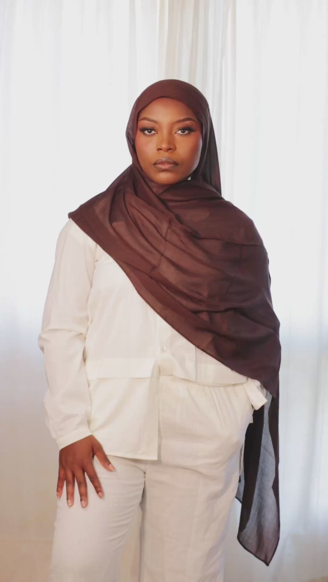 Cloud Soft Modal Hijab – Dark Brown
